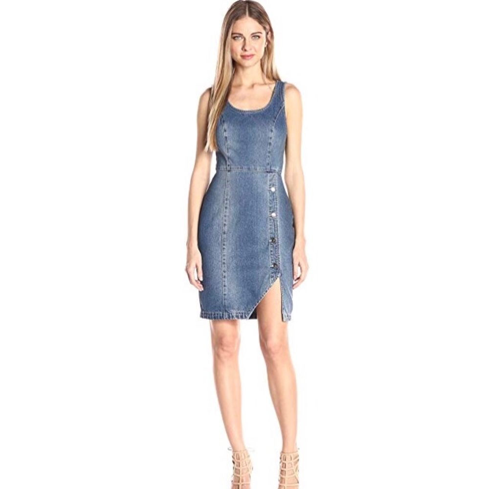 MINKPINK Got the blues denim dress NWT Size S